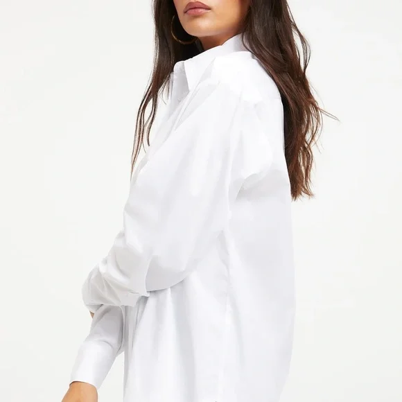 NWT Good Americann BUTTON DOWN 2.0 SHIRT - Picture 4 of 8